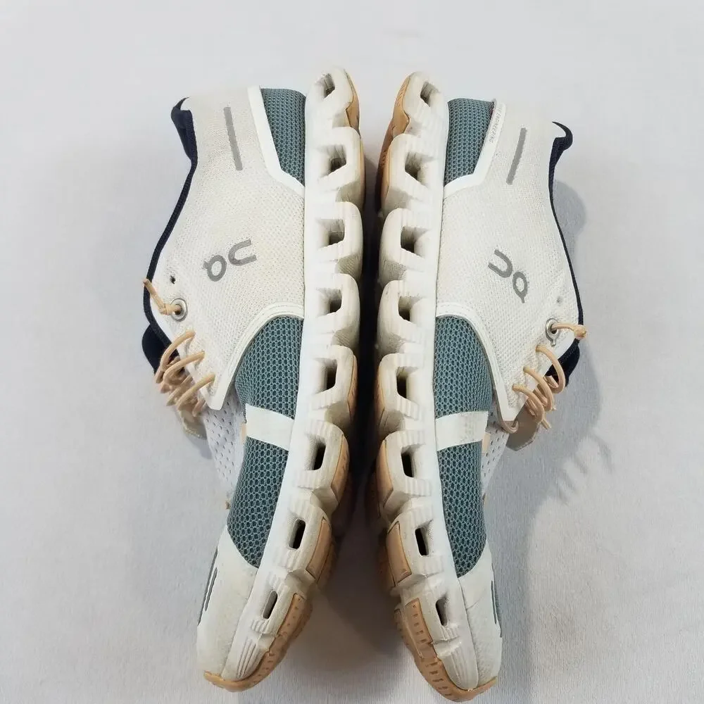On Cloud Shoes Womens Size 9 White Teal Mesh Running Athletic Sneakers 69.98856 - Picture 7 of 9